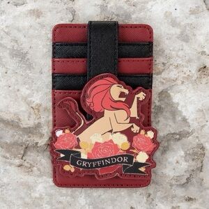 Loungefly WB Harry Potter Gryffindor House Tattoo Card Holder NWT